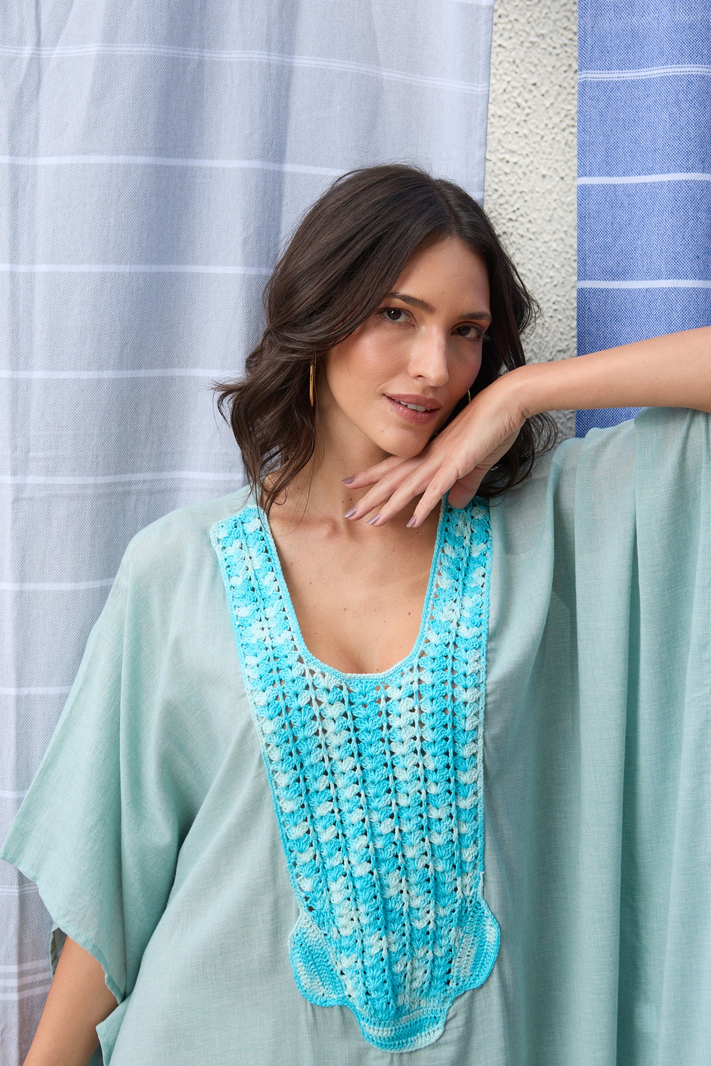 Caftan Saint Barth Crochê Curto
