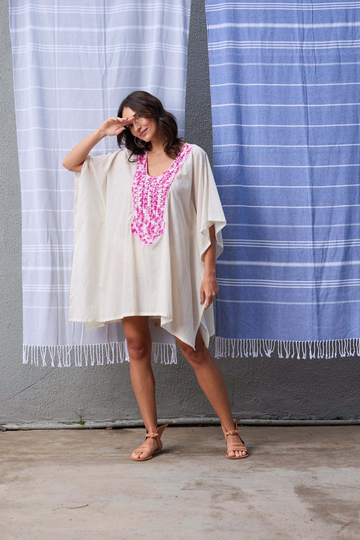 Caftan Saint Barth Crochê Curto