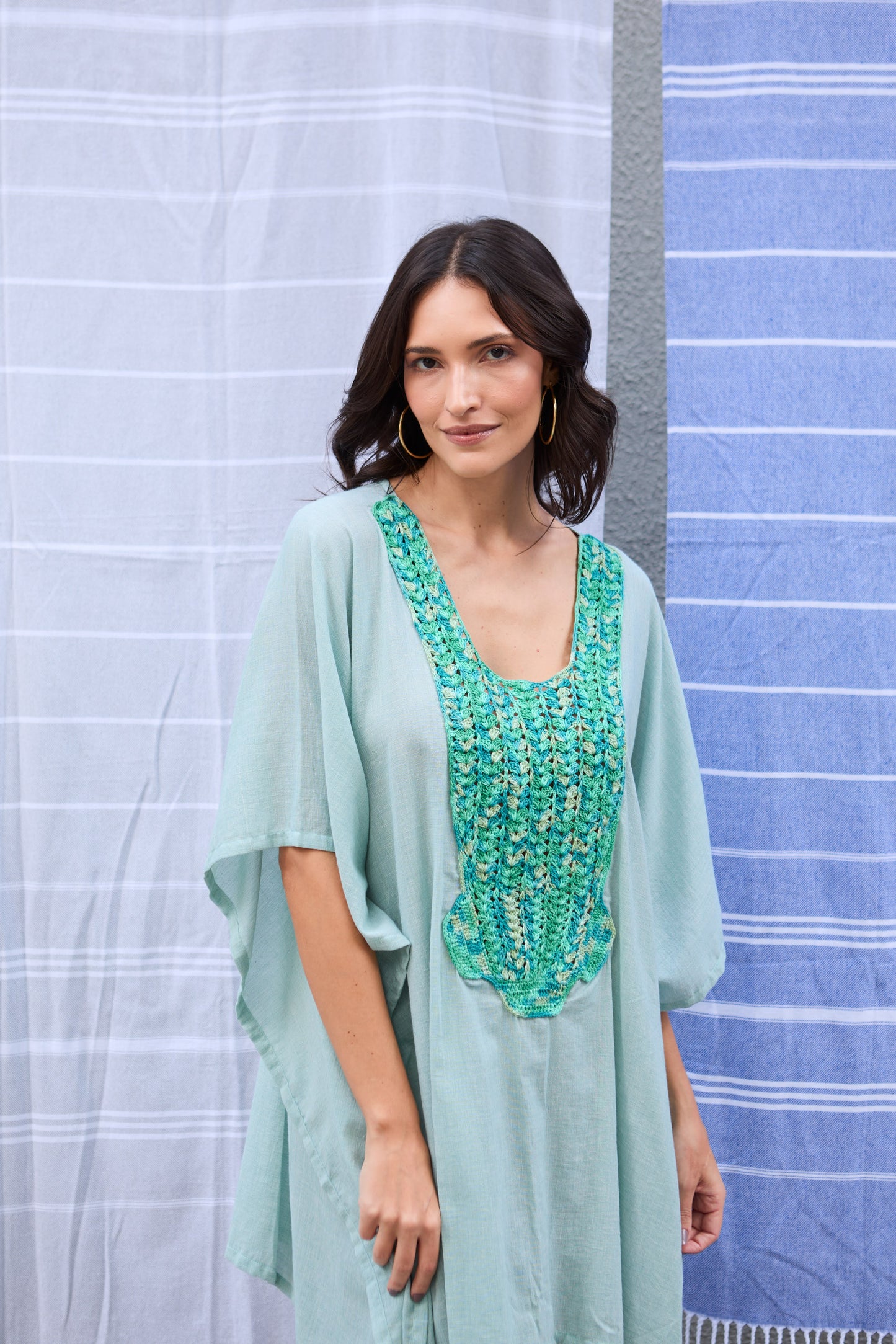 Caftan Saint Barth Crochê Longo