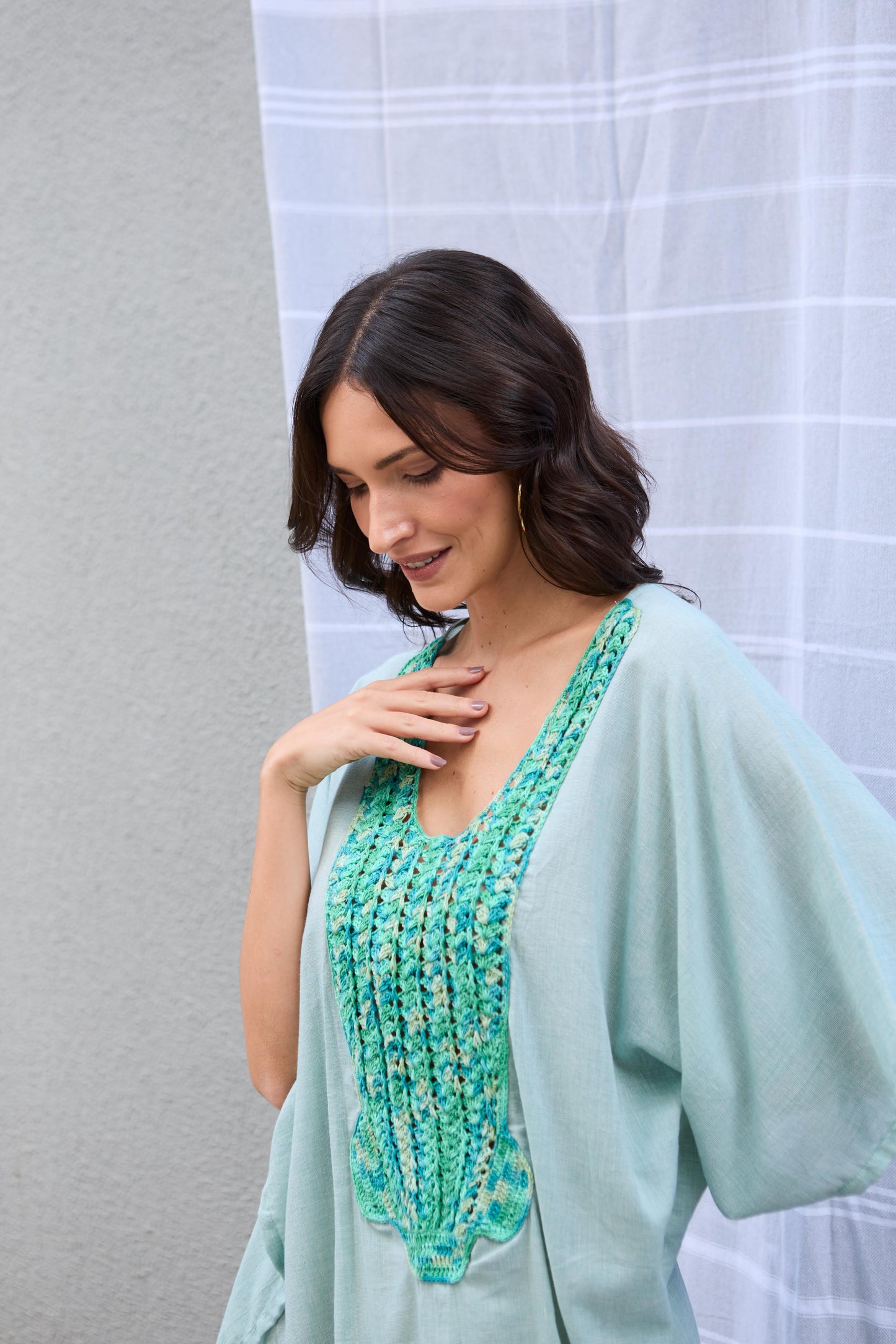 Caftan Saint Barth Crochê Longo