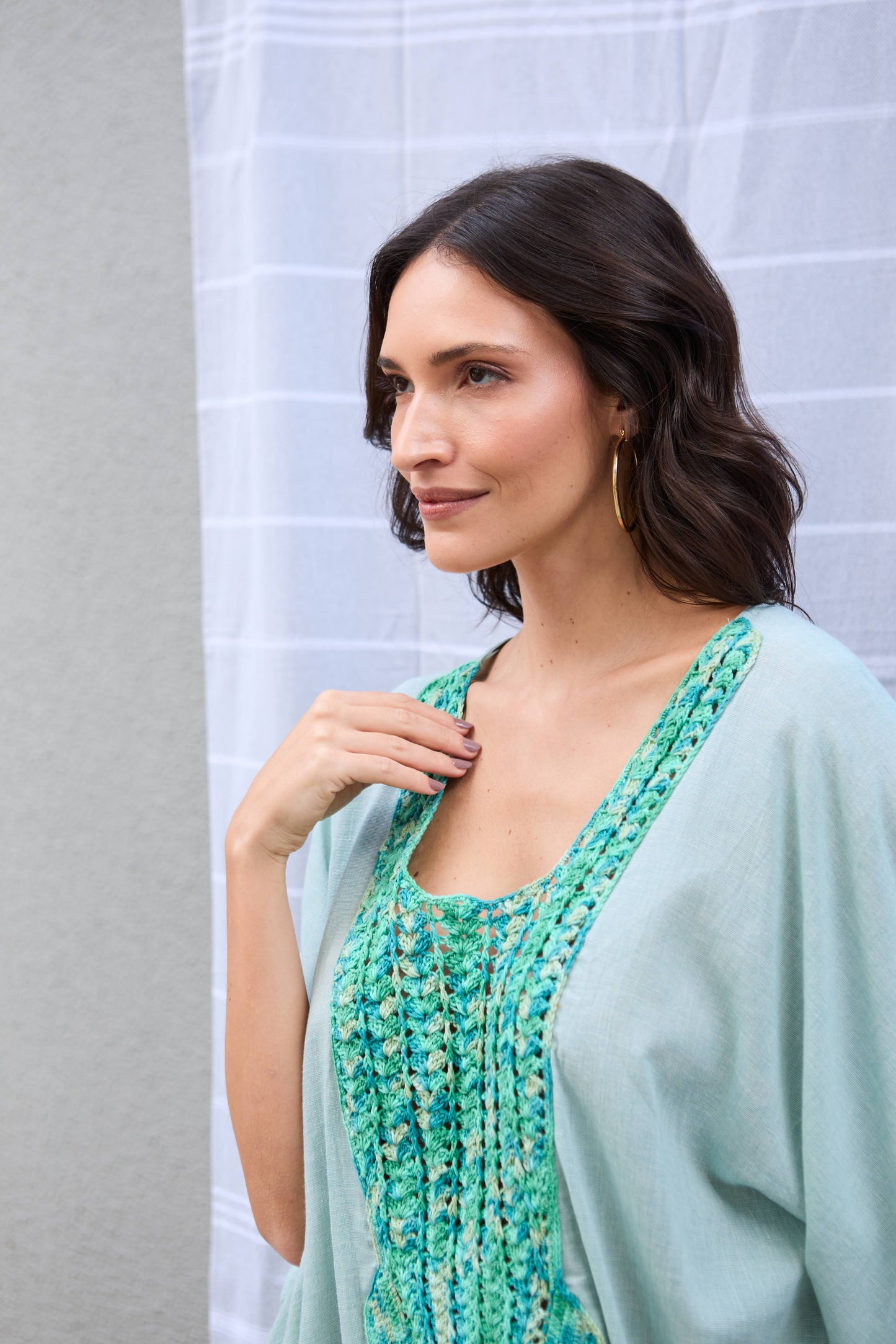 Caftan Saint Barth Crochê Longo
