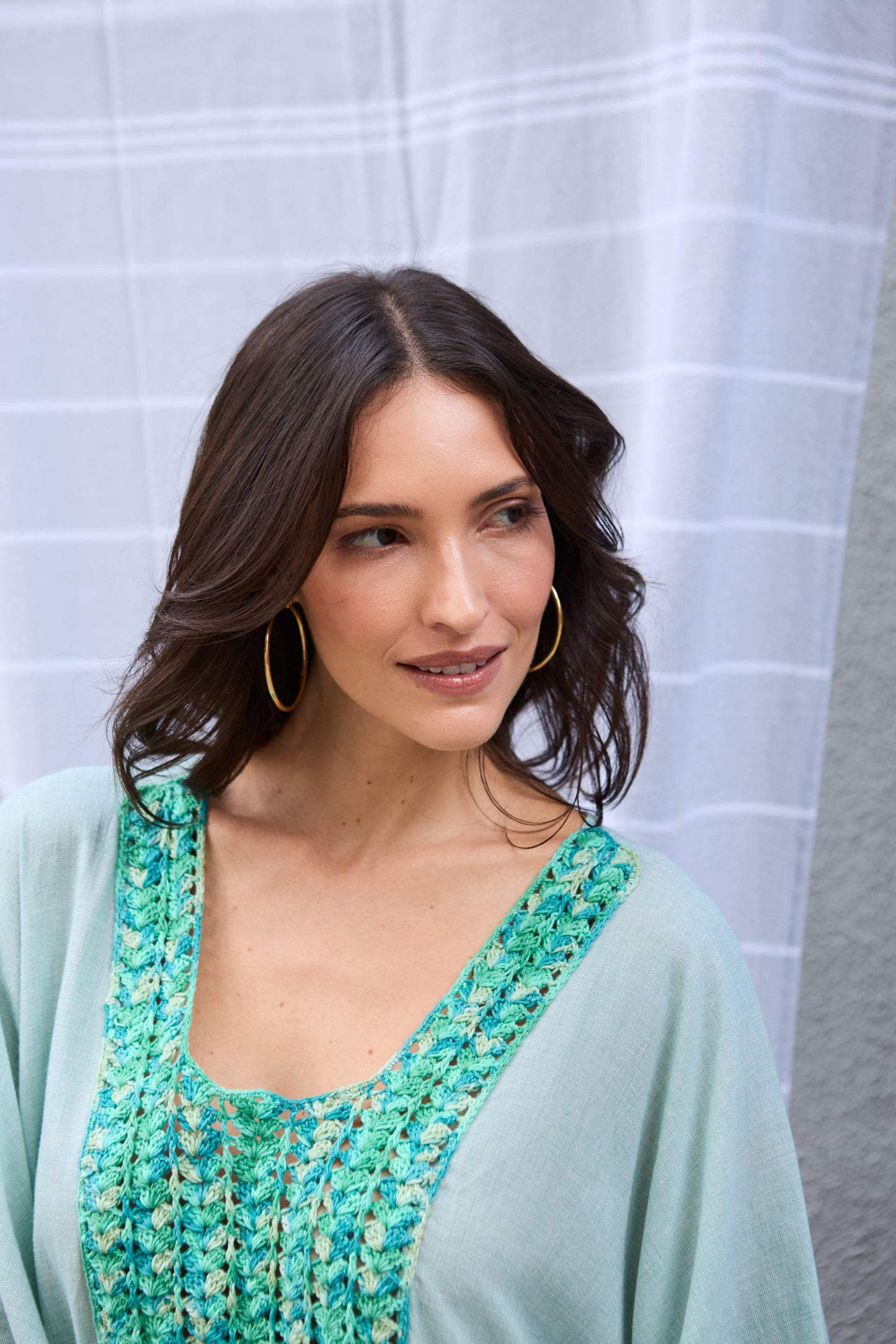 Caftan Saint Barth Crochê Longo