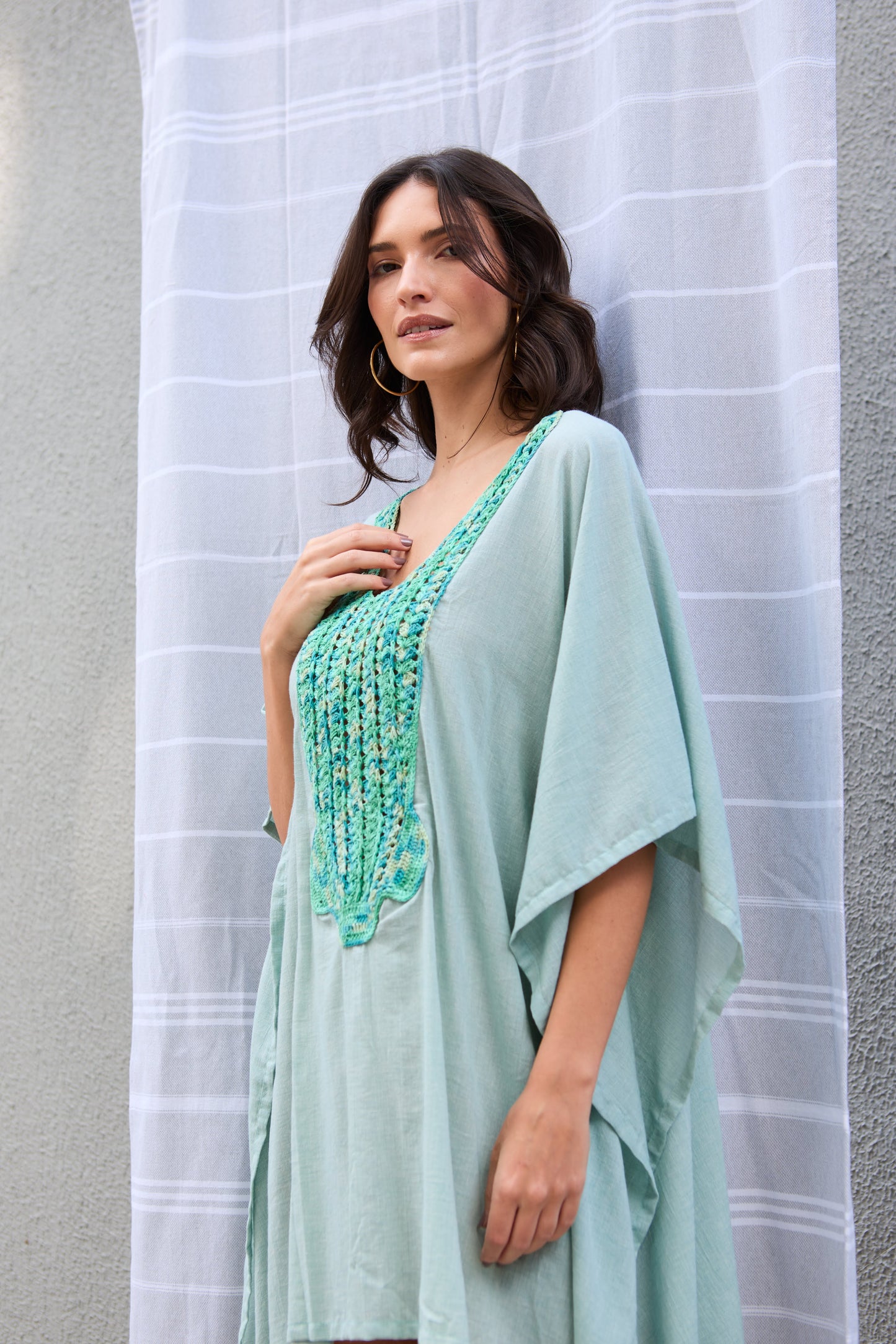 Caftan Saint Barth Crochê Curto