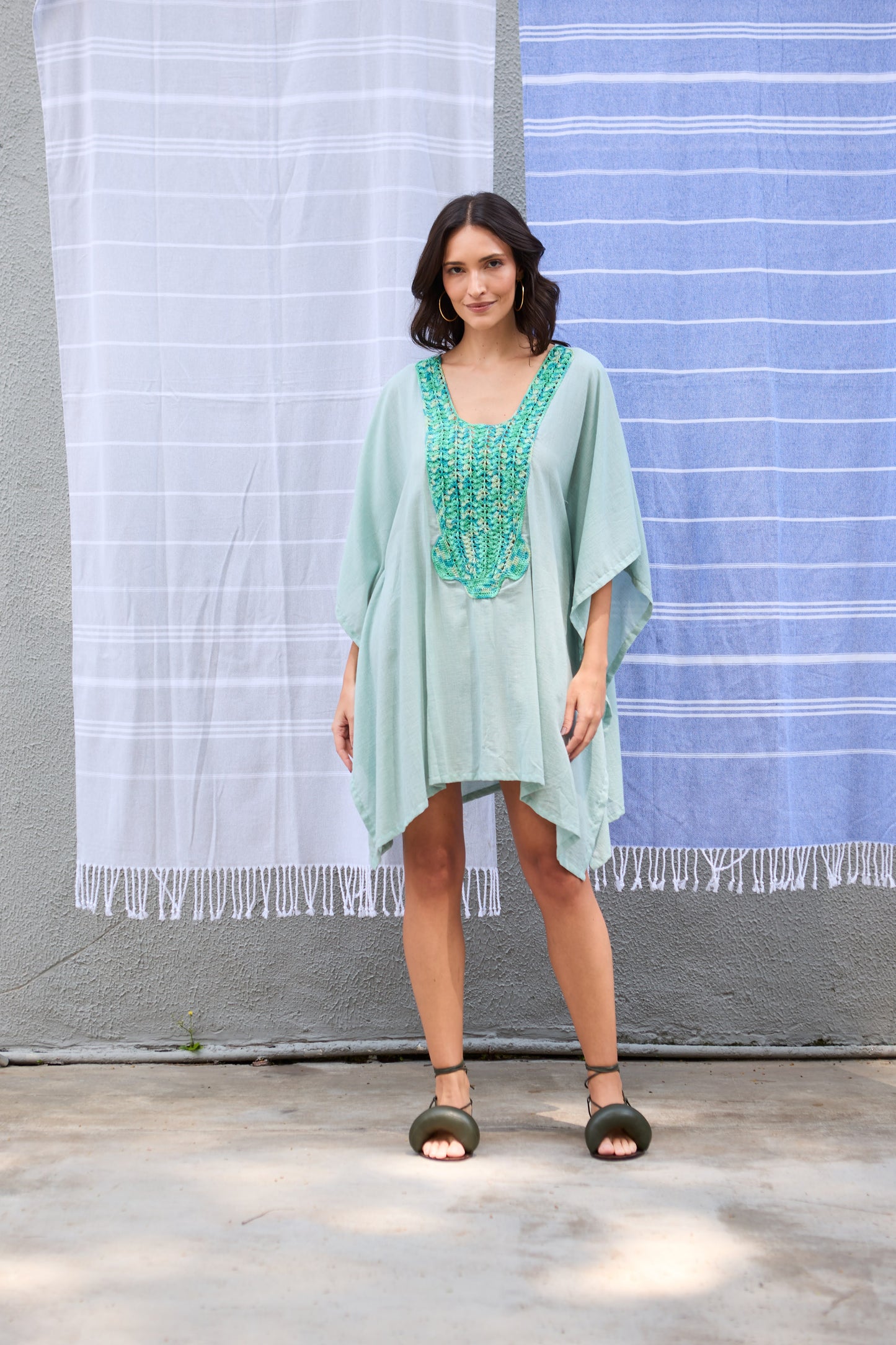 Caftan Saint Barth Crochê Curto
