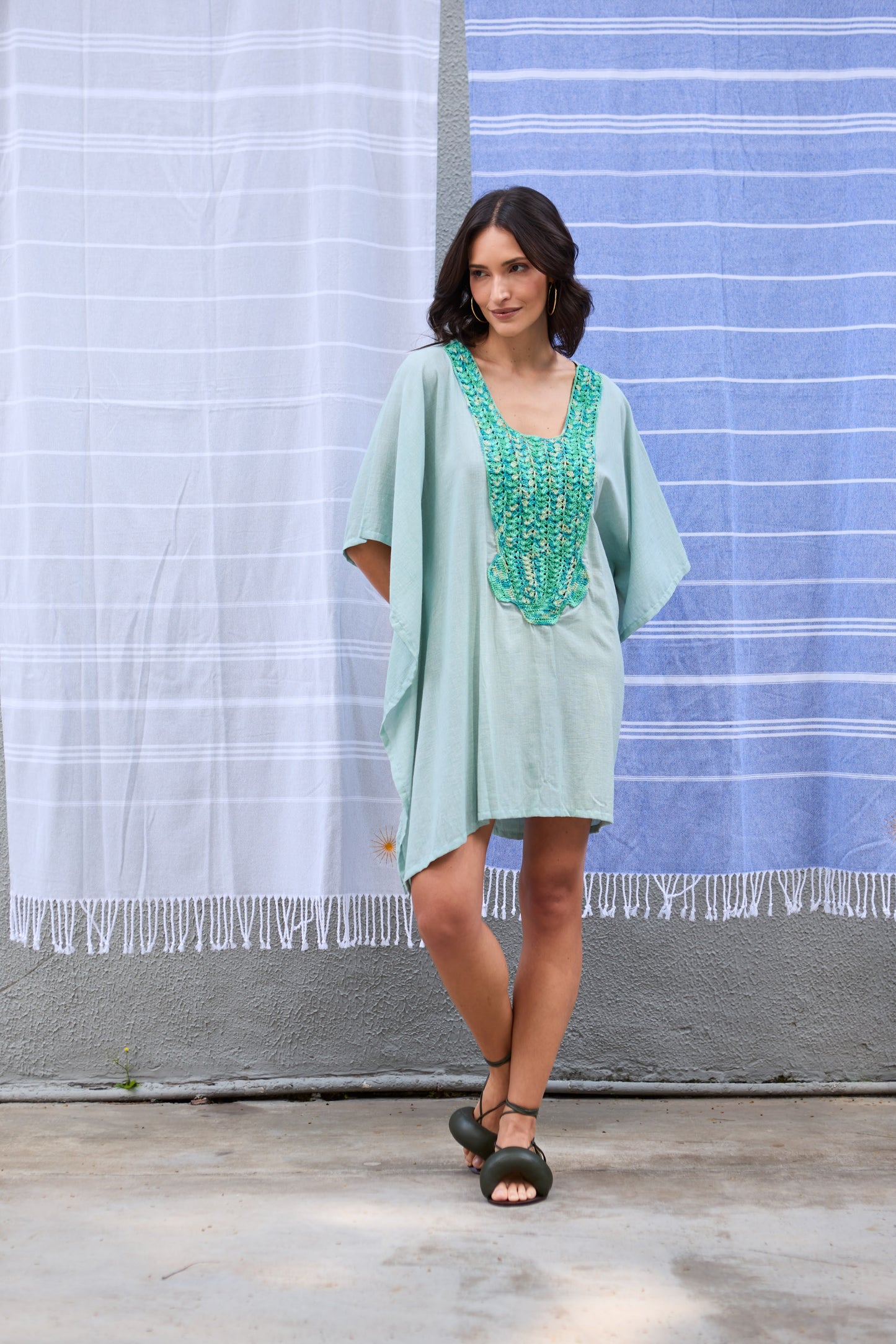 Caftan Saint Barth Crochê Curto