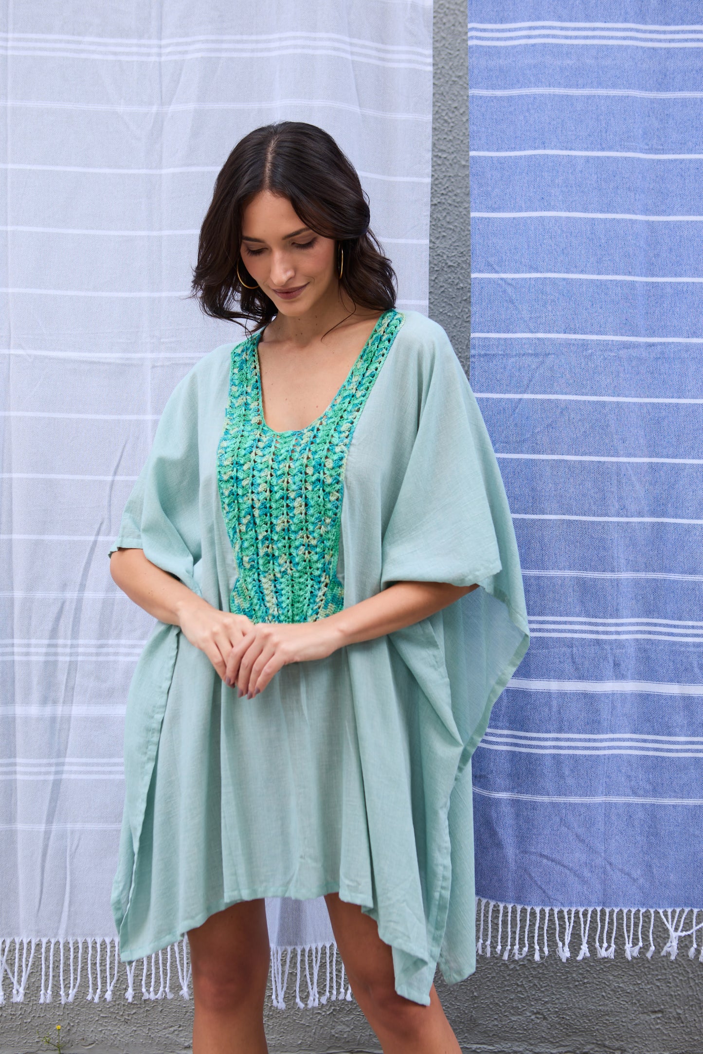 Caftan Saint Barth Crochê Curto