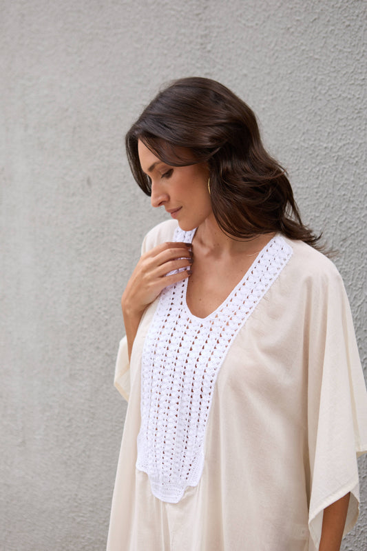 Caftan Saint Barth Crochê Longo