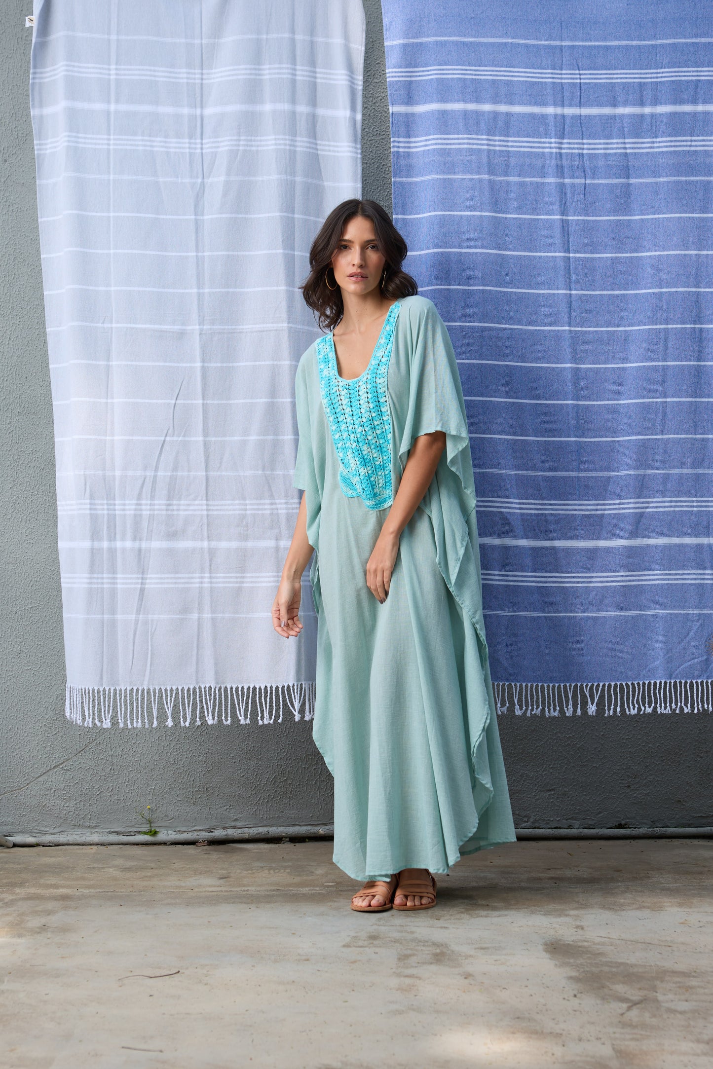 Caftan Saint Barth Crochê Longo