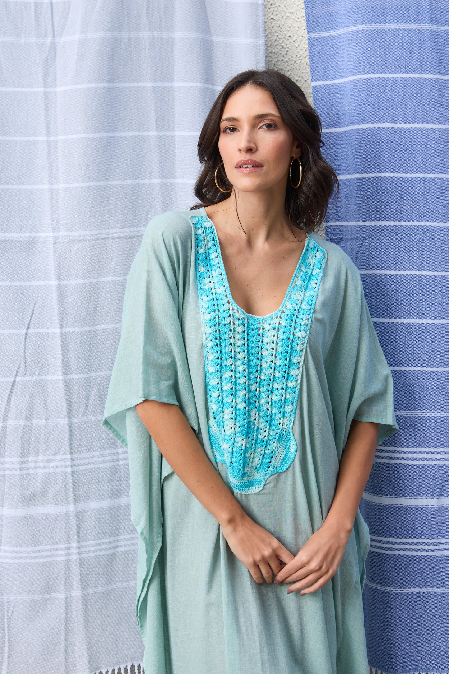Caftan Saint Barth Crochê Longo