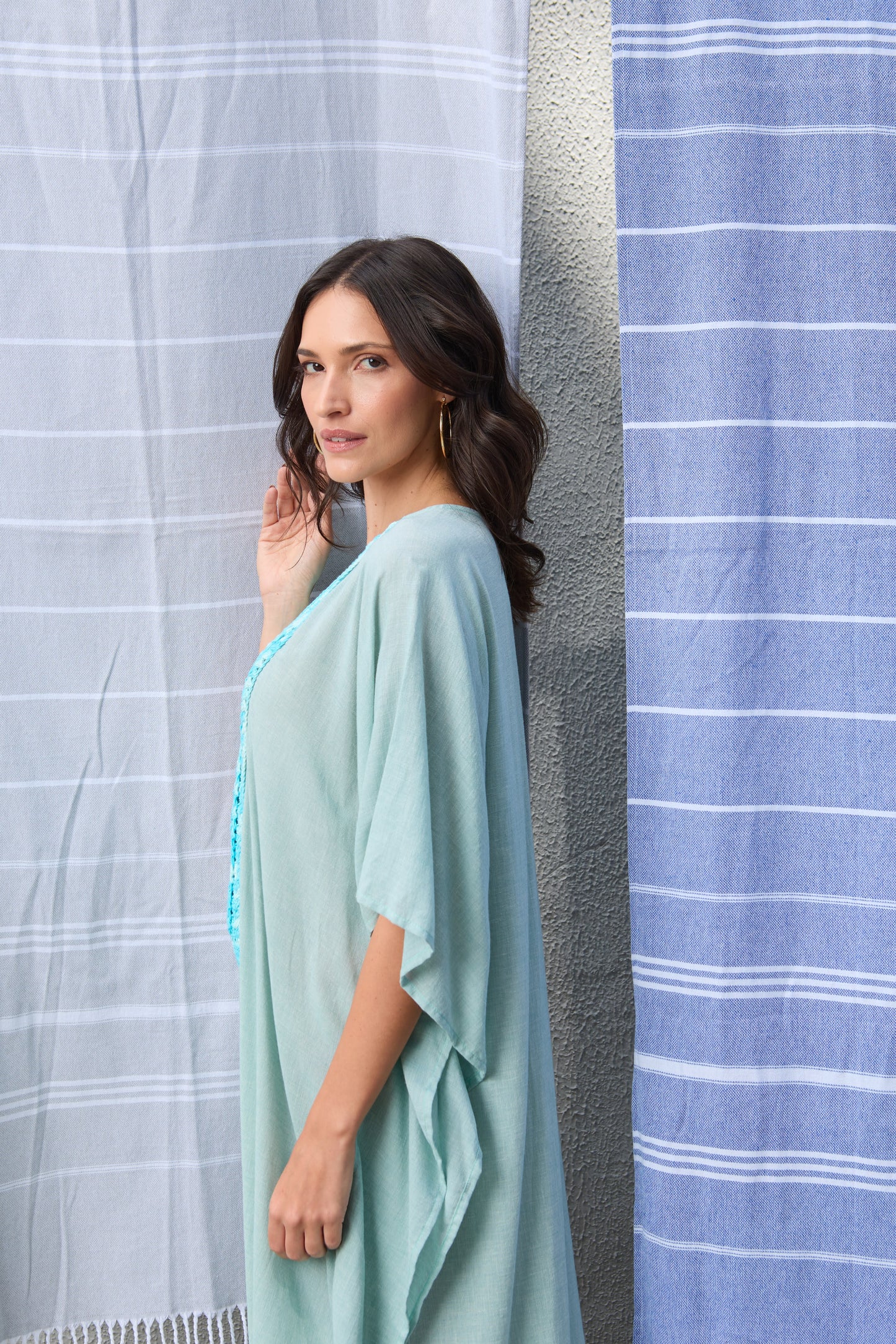 Caftan Saint Barth Crochê Longo