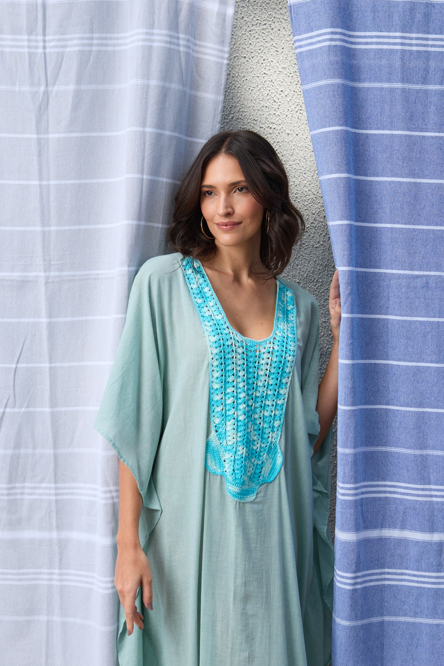 Caftan Saint Barth Crochê Longo