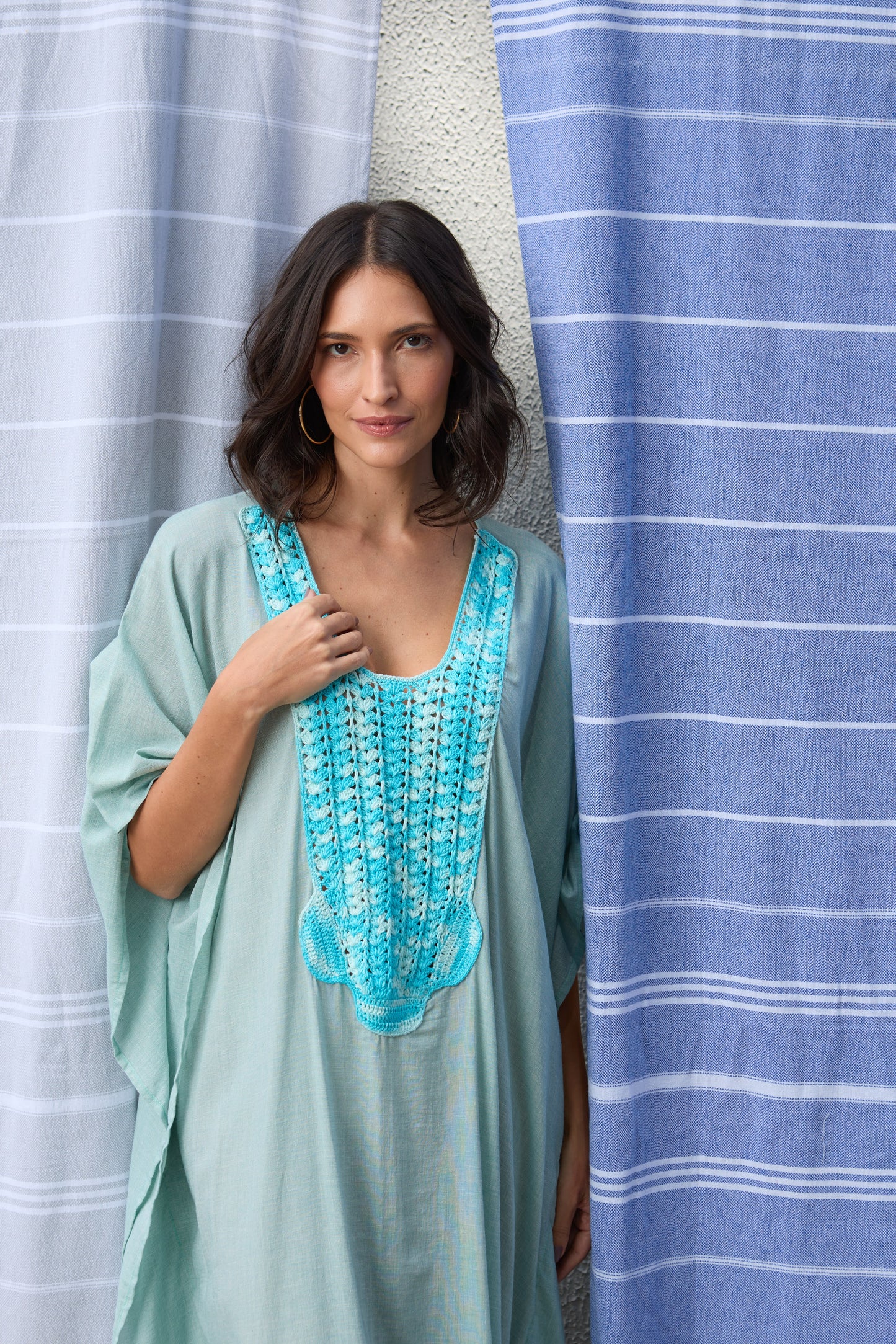 Caftan Saint Barth Crochê Longo