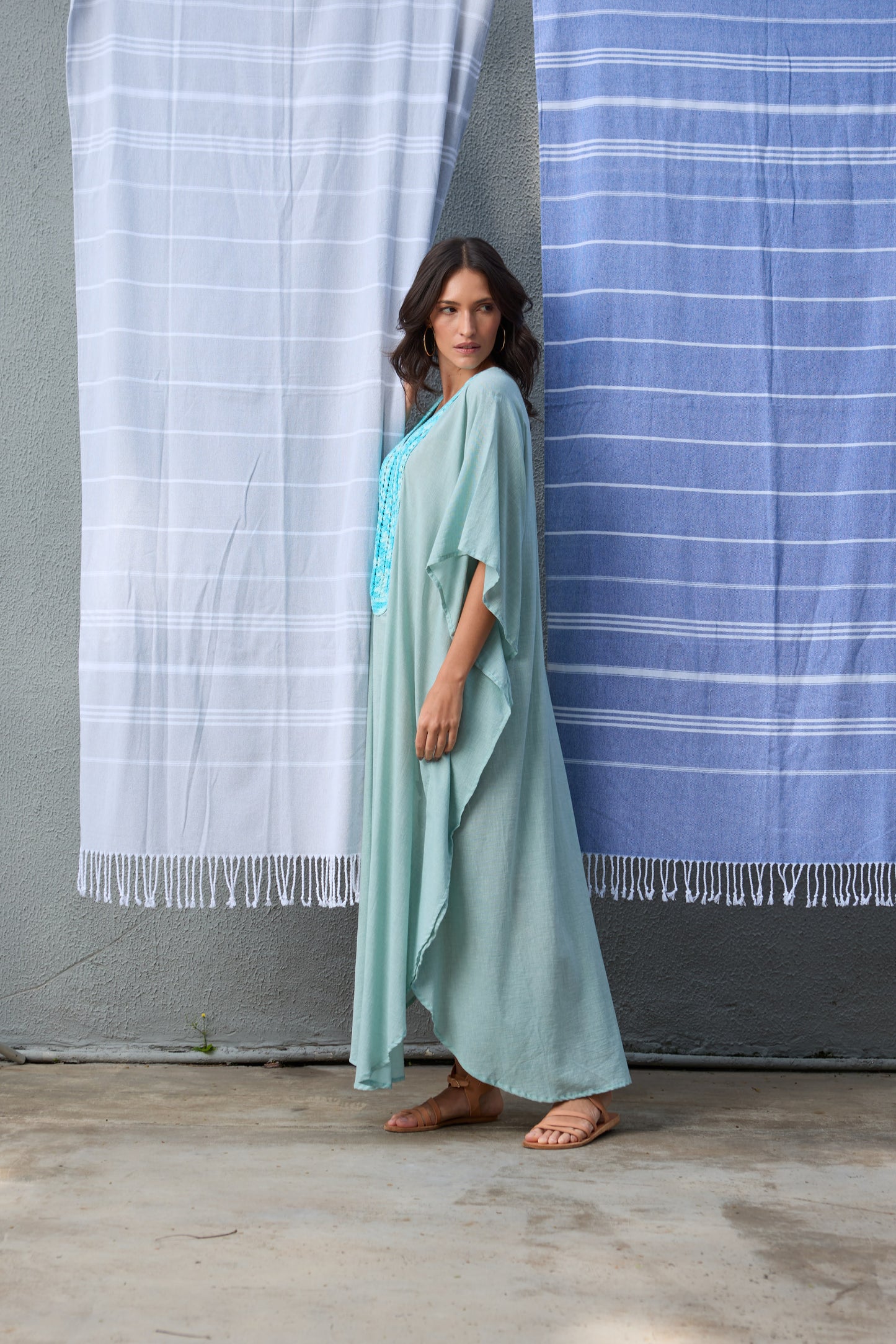 Caftan Saint Barth Crochê Longo