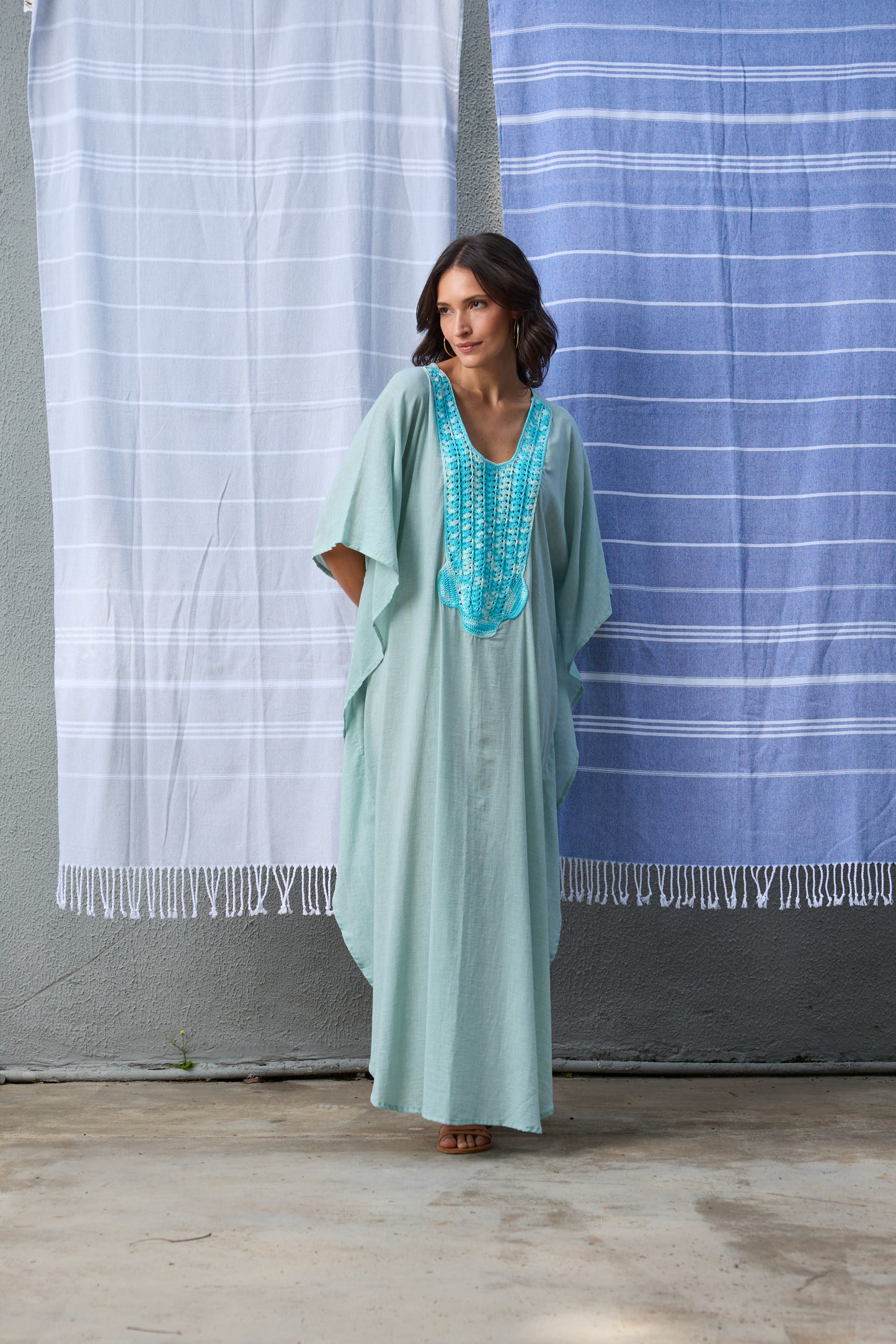 Caftan Saint Barth Crochê Longo