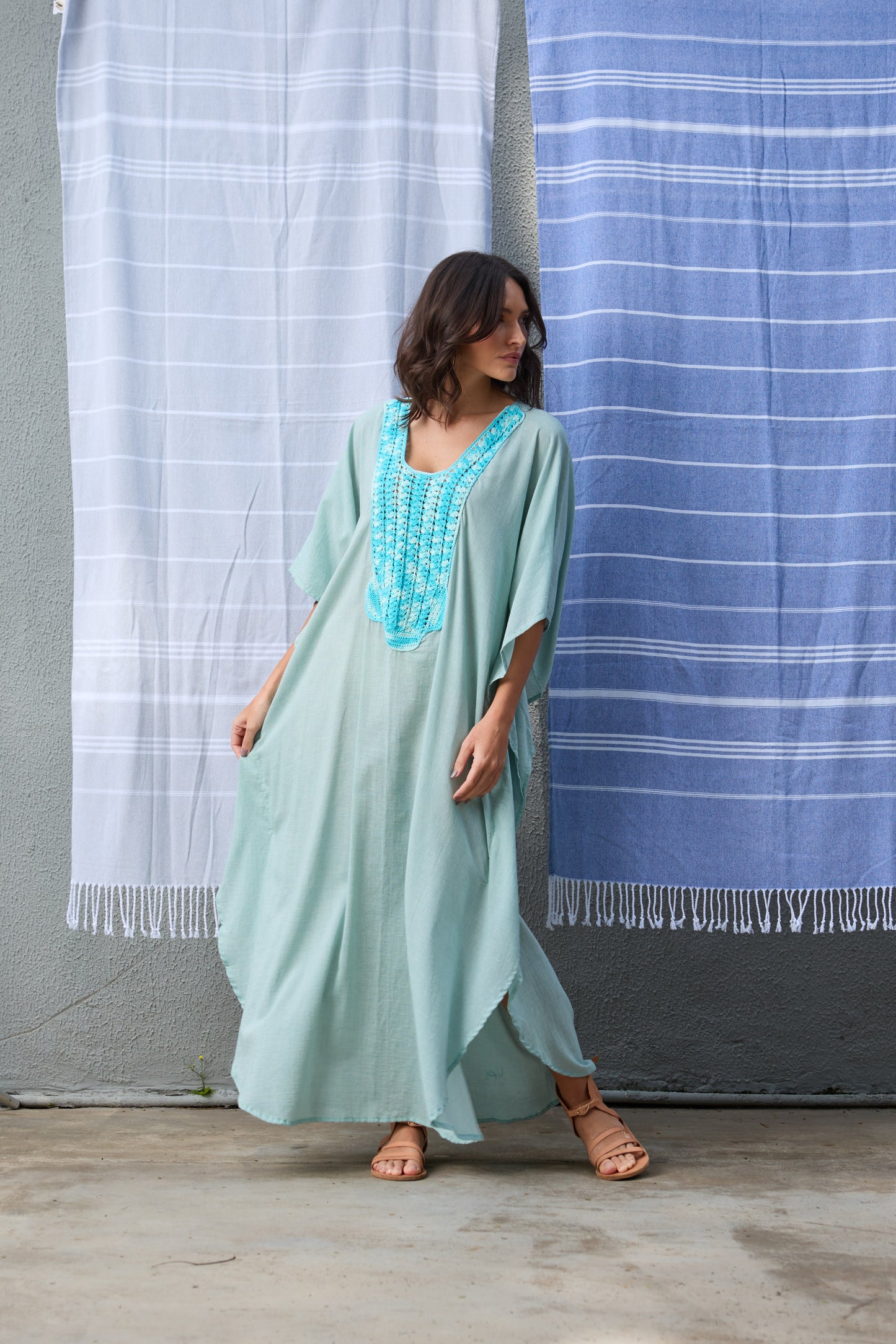 Caftan Saint Barth Crochê Longo