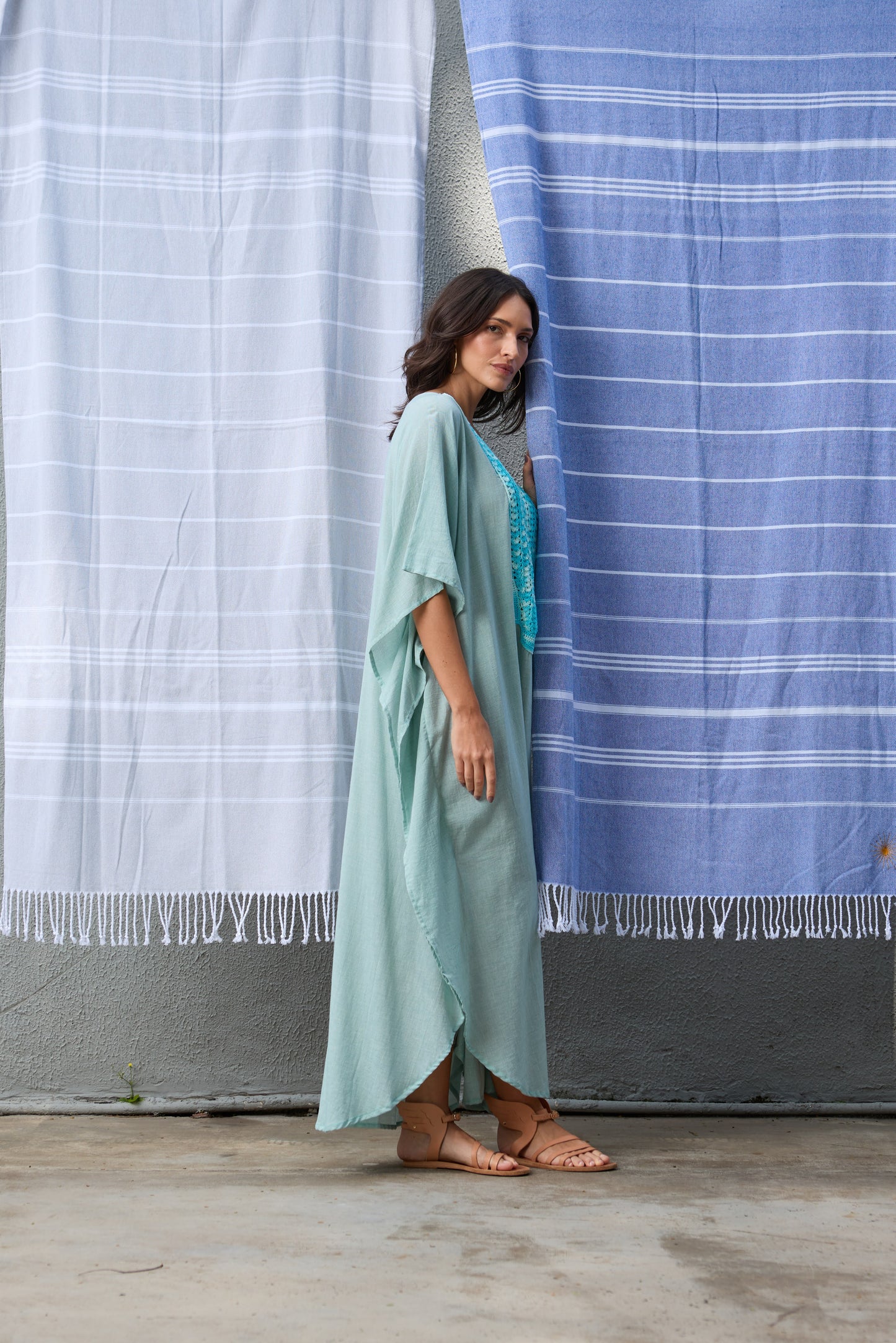 Caftan Saint Barth Crochê Longo