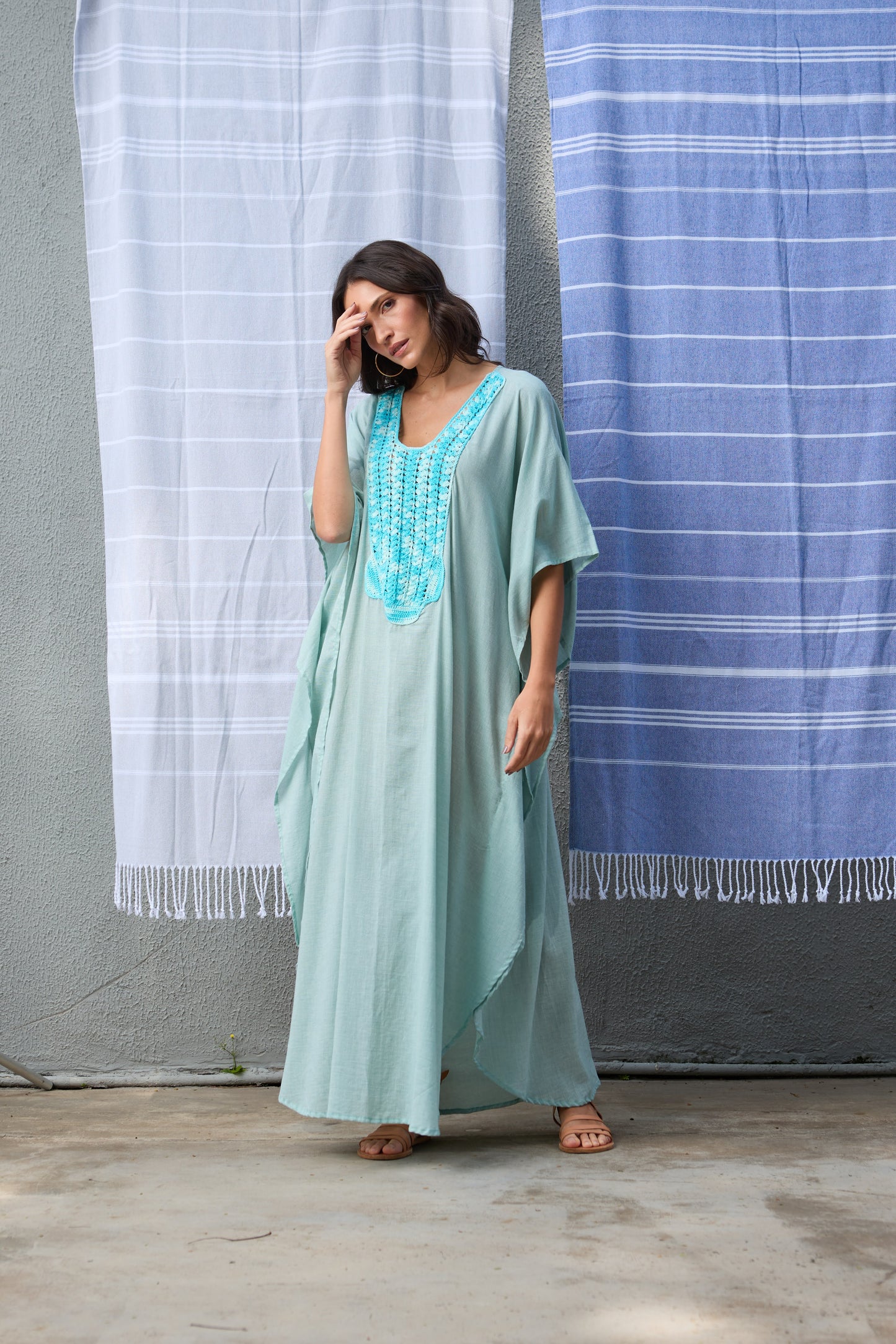 Caftan Saint Barth Crochê Longo