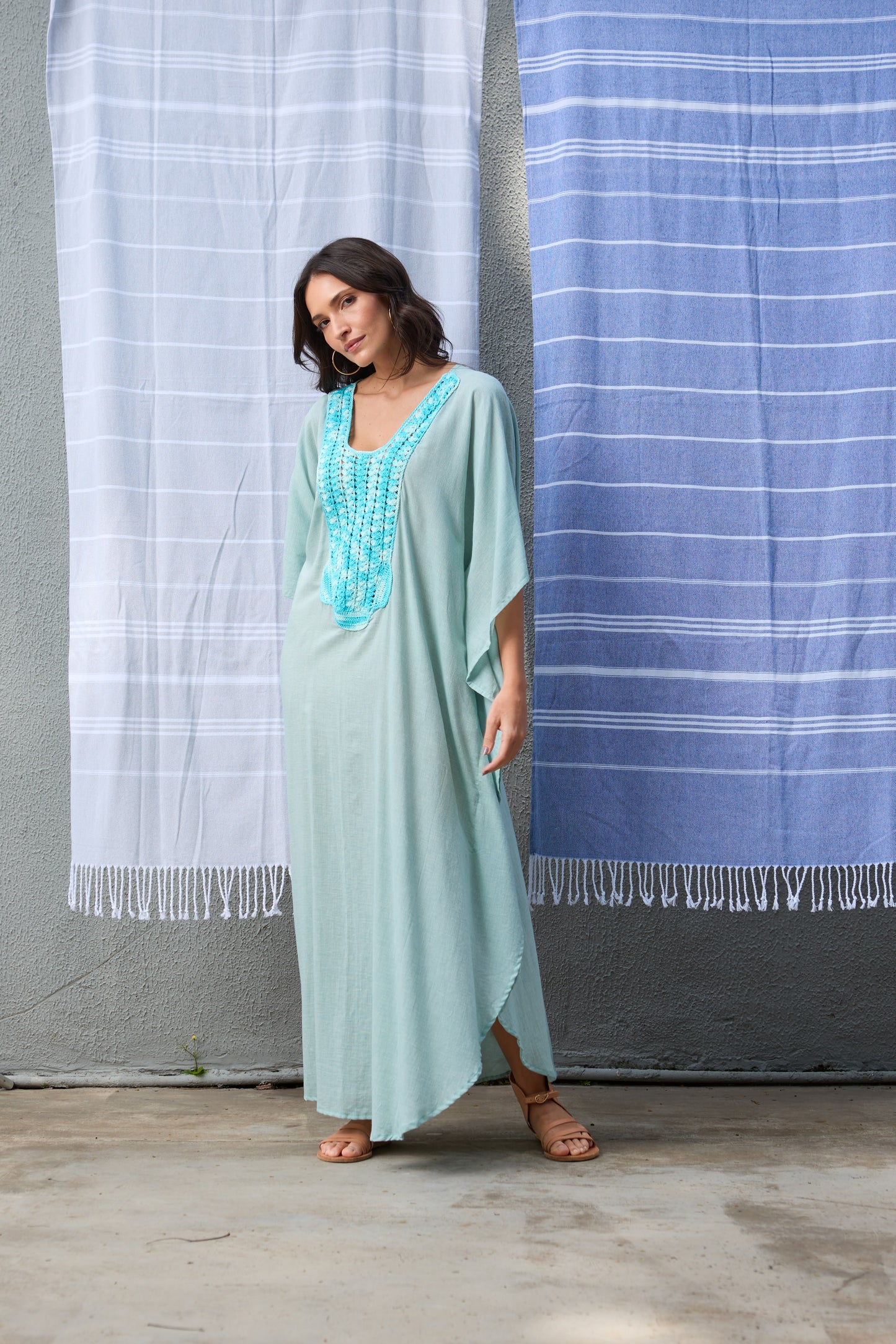 Caftan Saint Barth Crochê Longo