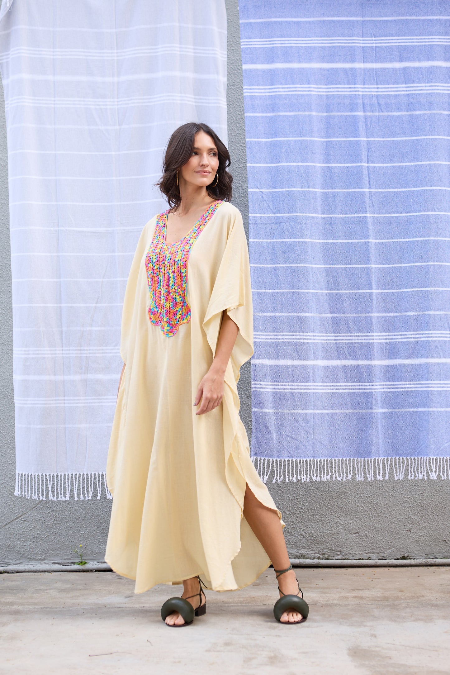 Caftan Saint Barth Crochê Longo