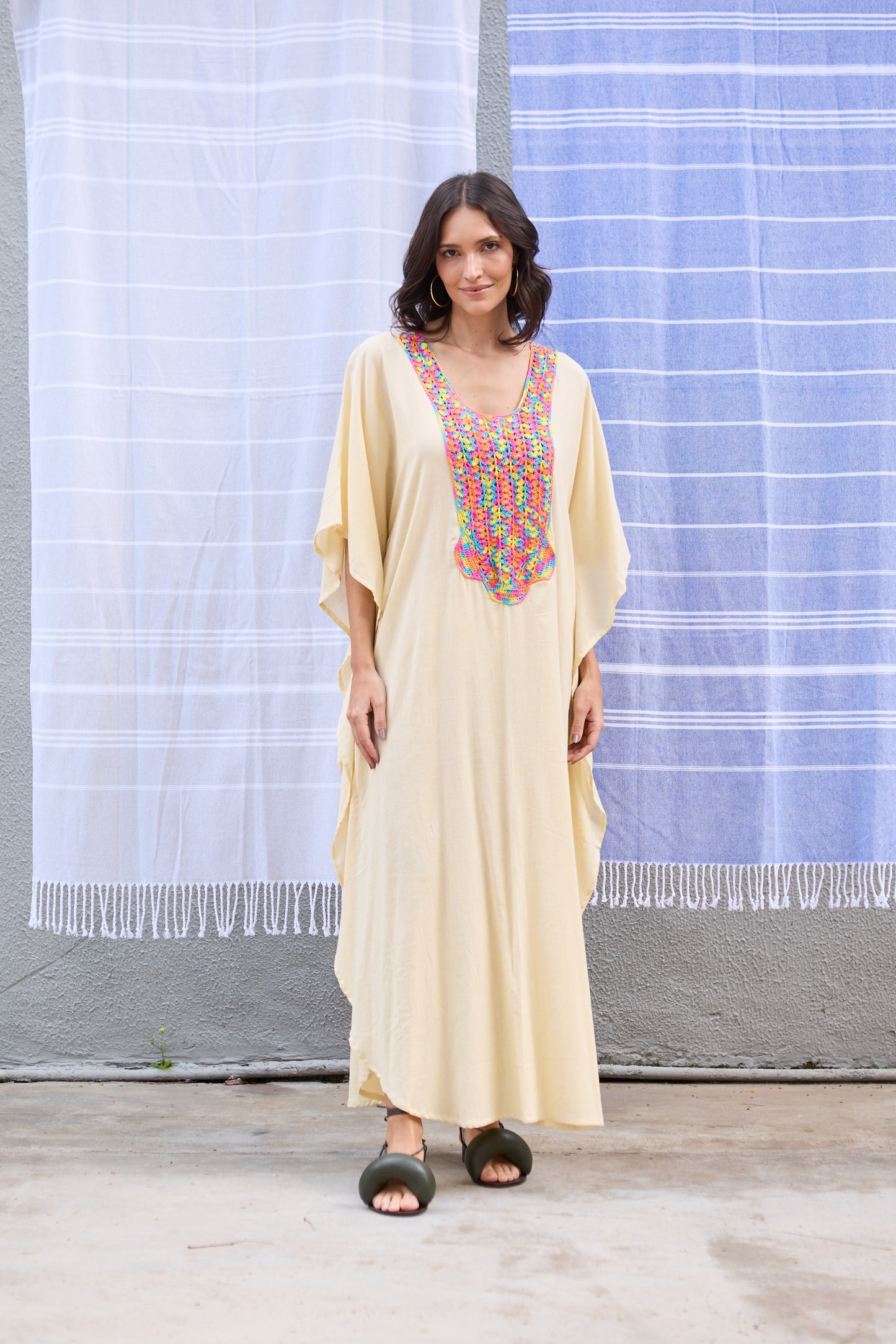 Caftan Saint Barth Crochê Longo