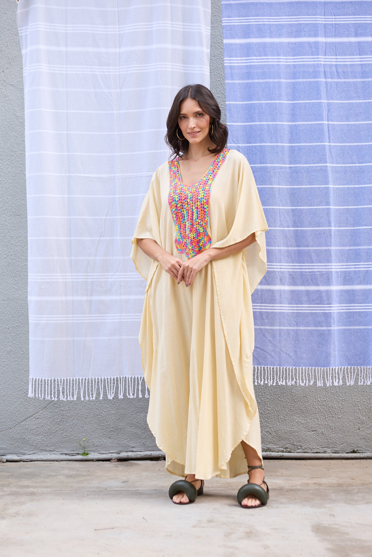 Caftan Saint Barth Crochê Longo