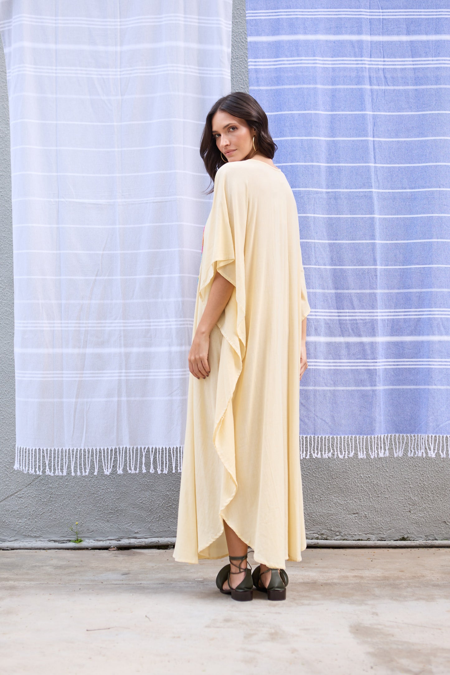 Caftan Saint Barth Crochê Longo