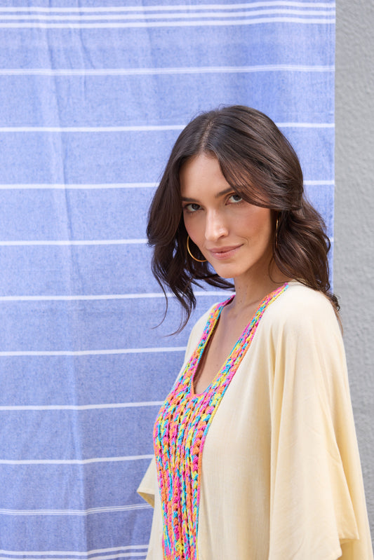 Caftan Saint Barth Crochê Curto