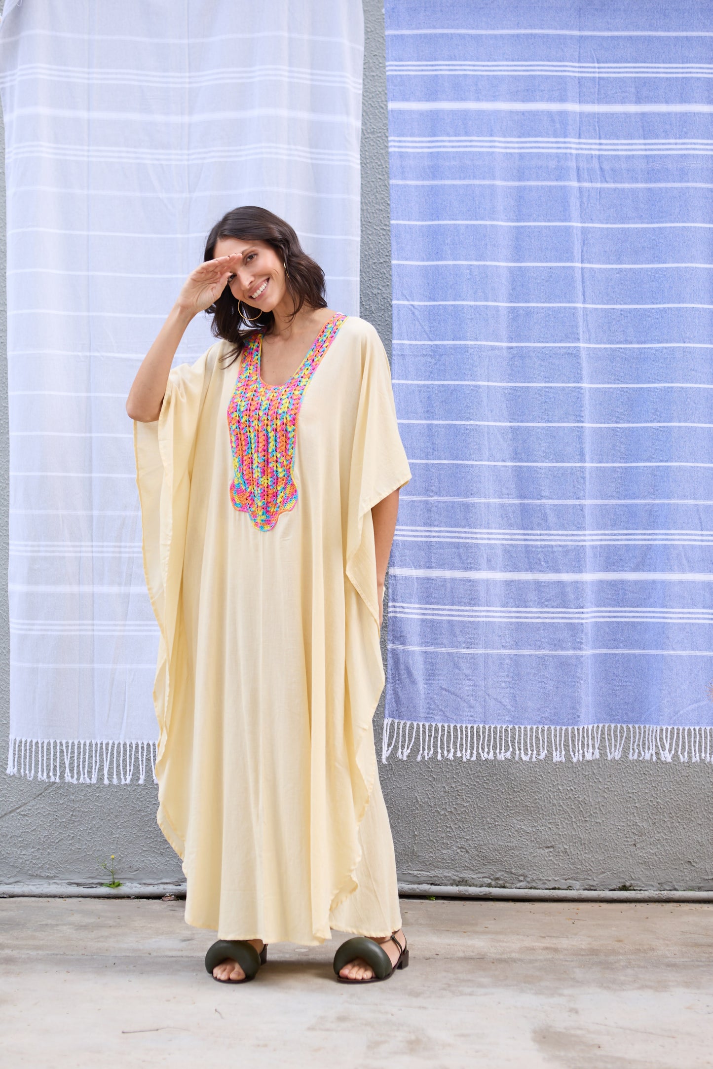 Caftan Saint Barth Crochê Longo