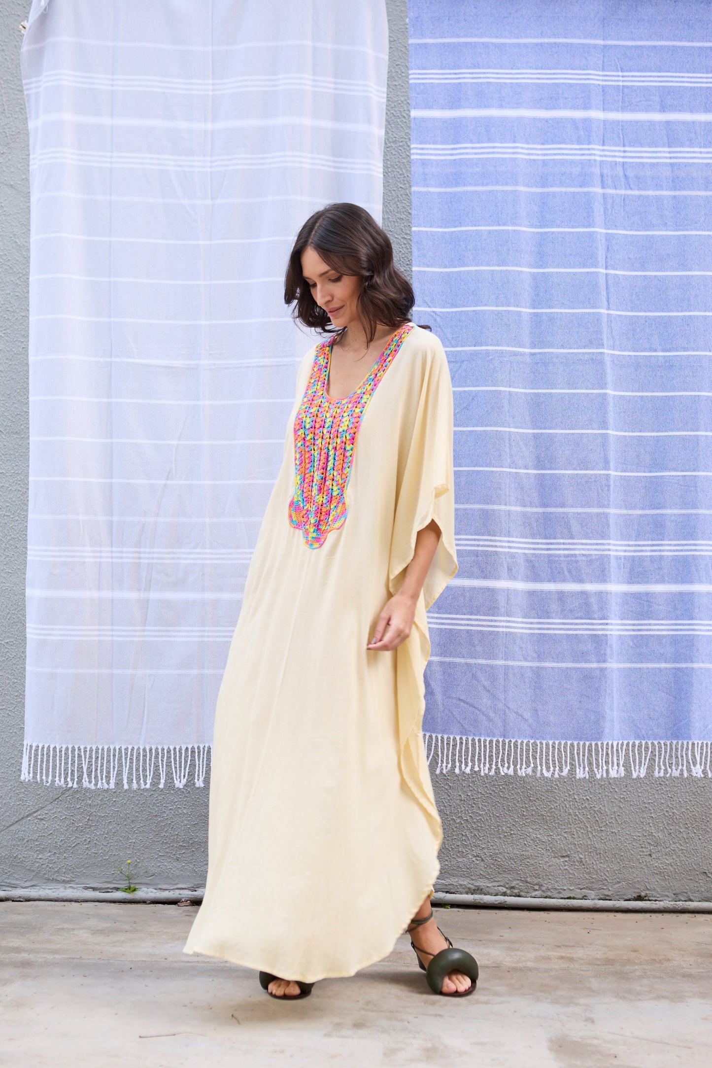Caftan Saint Barth Crochê Longo