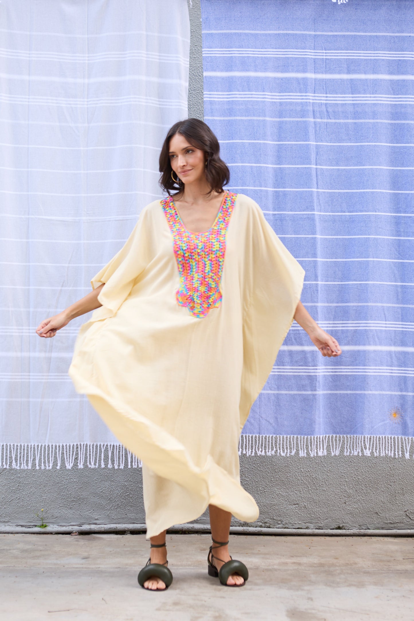 Caftan Saint Barth Crochê Longo