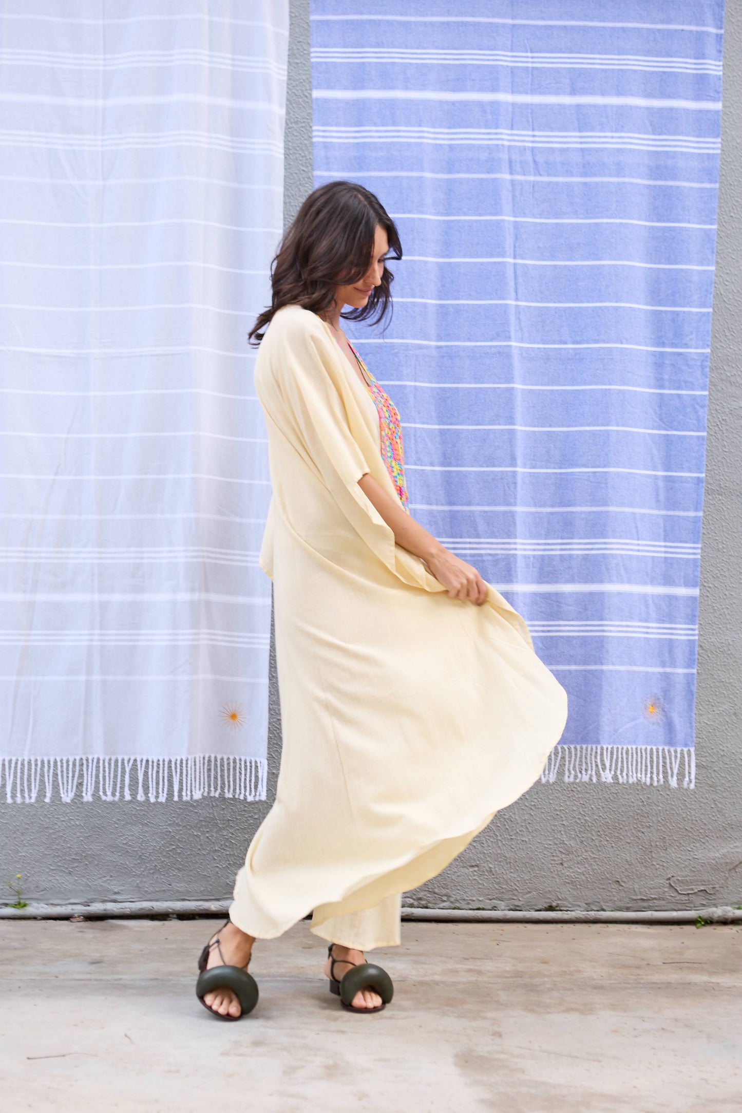 Caftan Saint Barth Crochê Longo