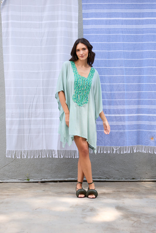 Caftan Saint Barth Crochê Curto