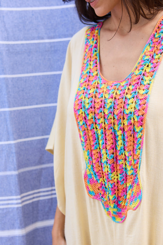 Caftan Saint Barth Crochê Curto